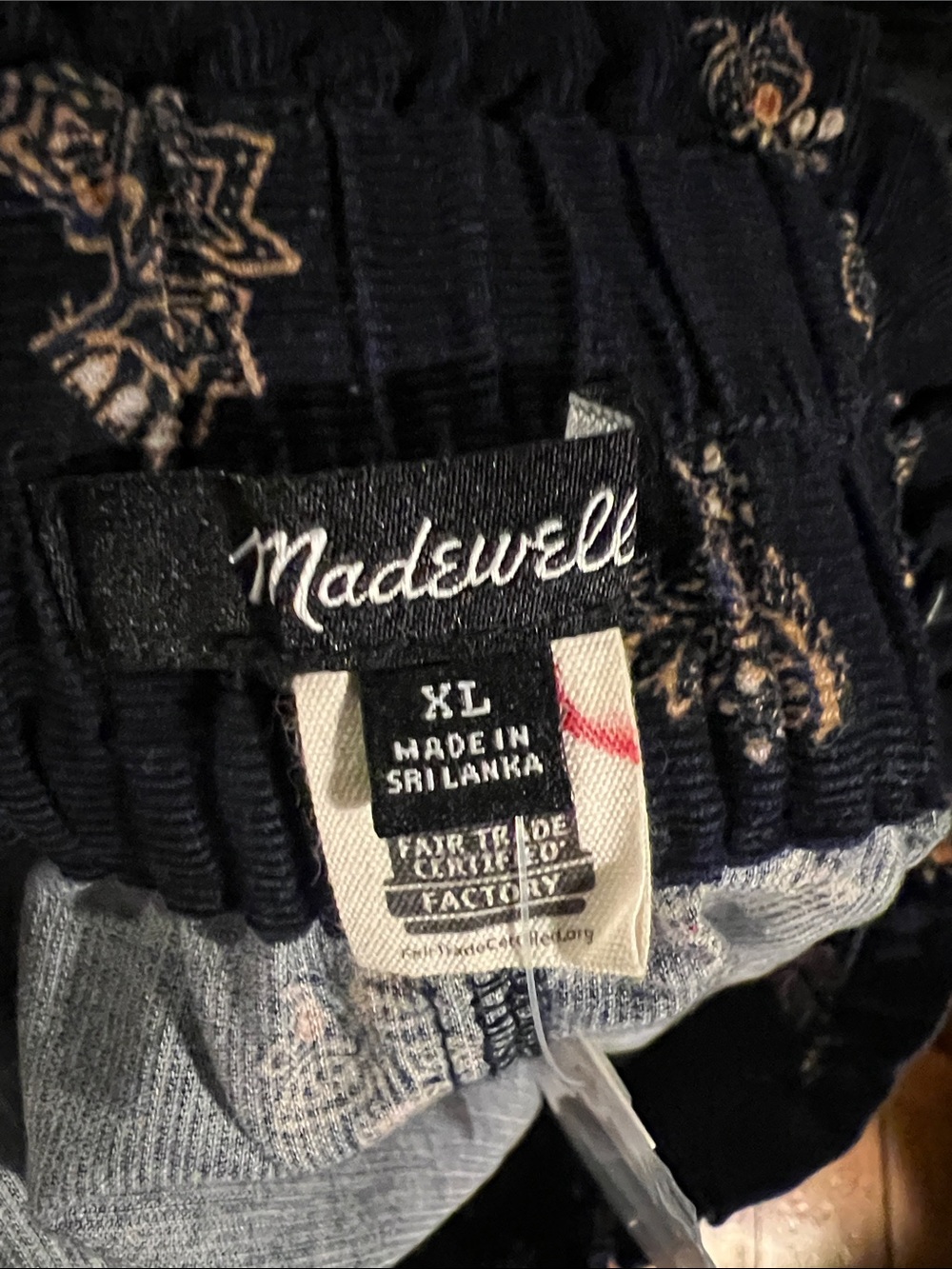 Madewell Navy Paperbag Button Front Skirt Size XL NWT - Picture 5 of 7